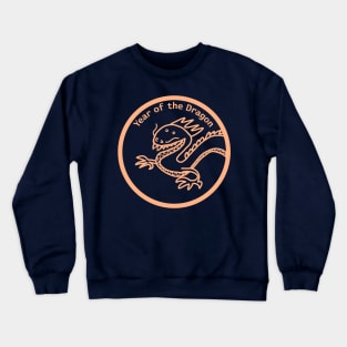 Year of the Dragon Portrait Peach Fuzz Crewneck Sweatshirt